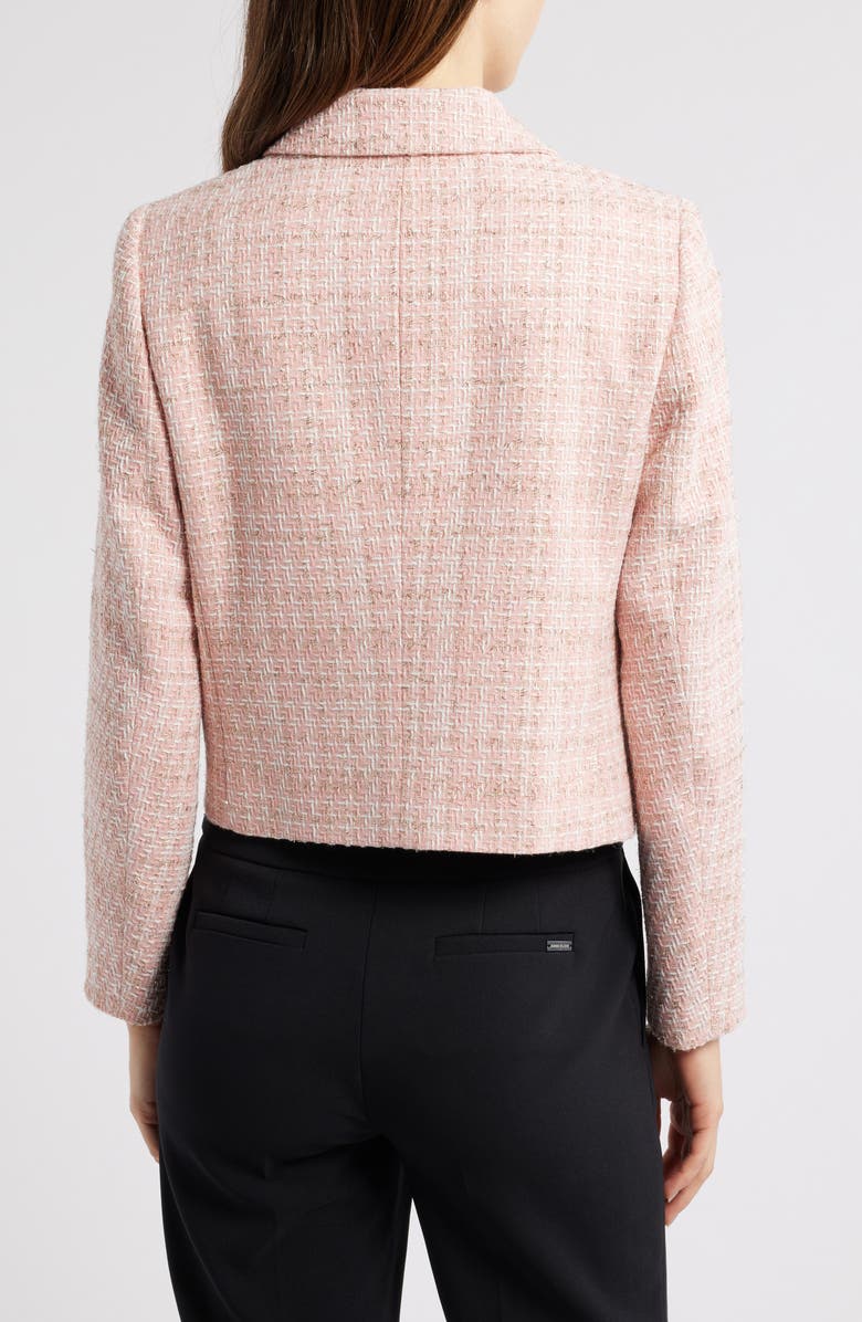 Anne Klein Collared Tweed Crop Jacket, Alternate, color, 