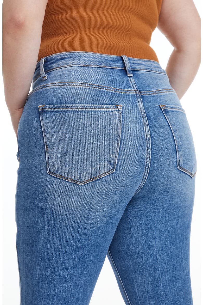 Sarah Ripped High Waist Ankle Straight Leg Jeans, Alternate, color, MEDIUM BLUE