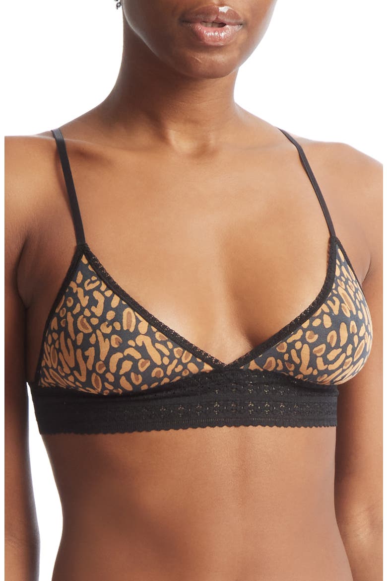 DreamEase™ Floral Print Bralette, Main, color, SO WILD LEOPARD