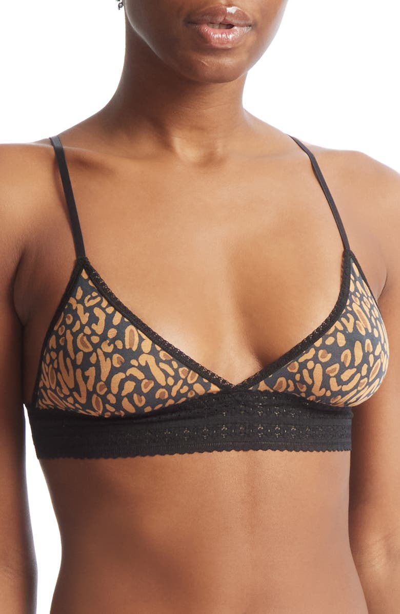 Hanky Panky DreamEase<sup>™</sup> Floral Print Bralette, Main, color, So Wild Leopard