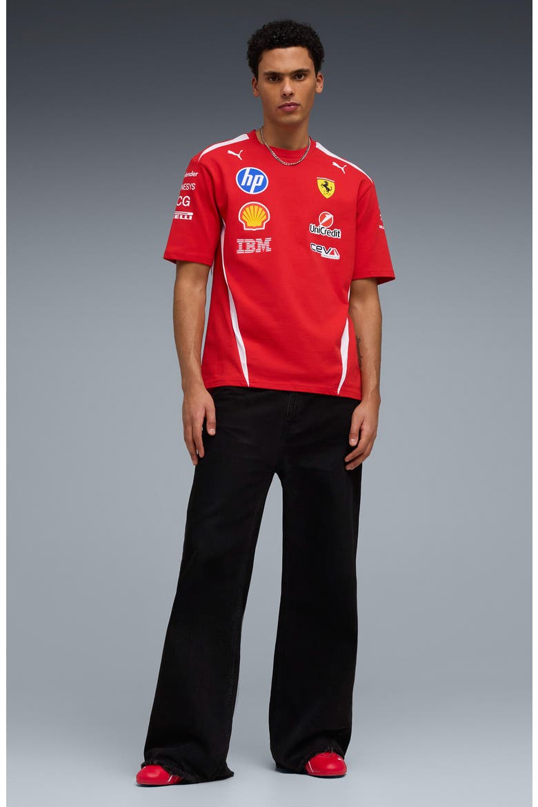 Scuderia Ferrari HP Replica Cotton T-Shirt, Alternate, color, PUMA RED