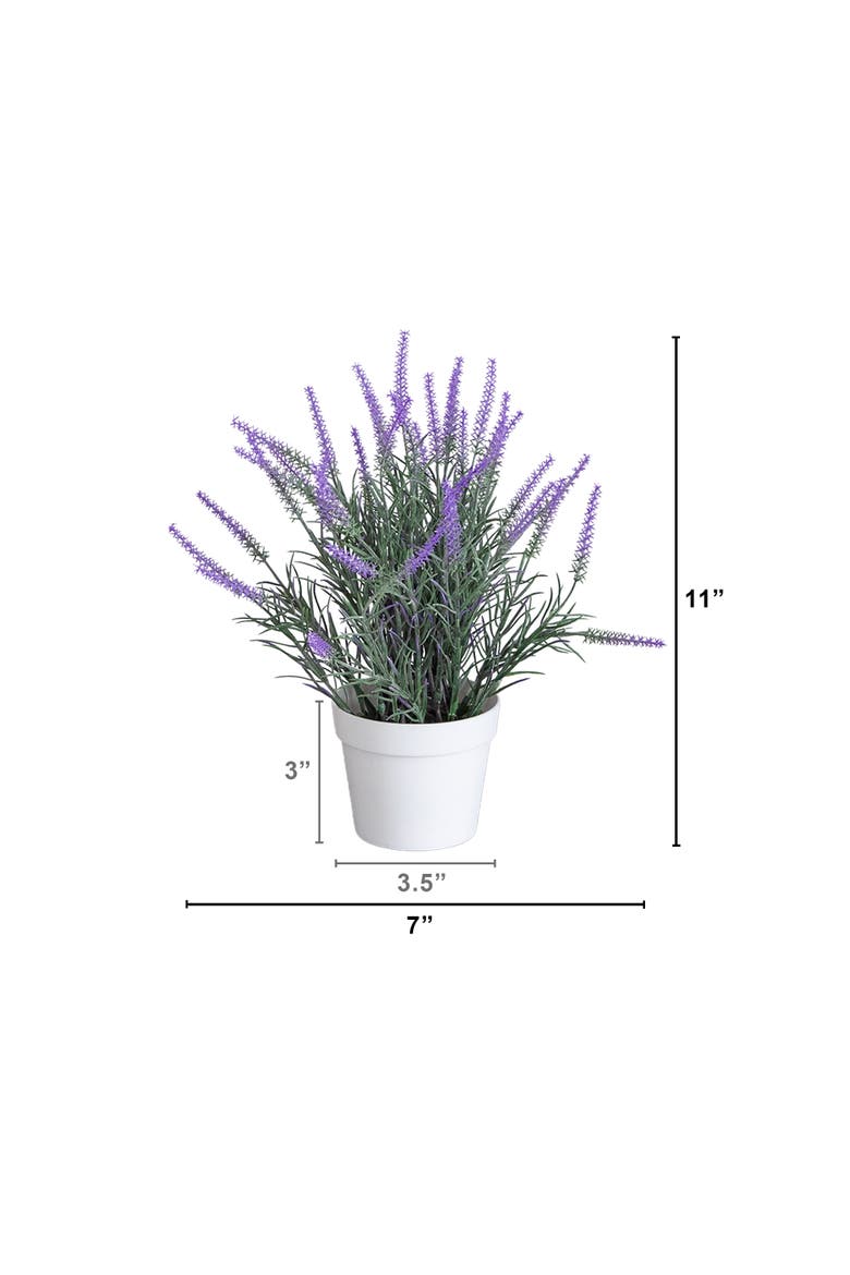 11-in Artificial Lavender Plant in White Pot - Set of 3, Alternate, color, Purple