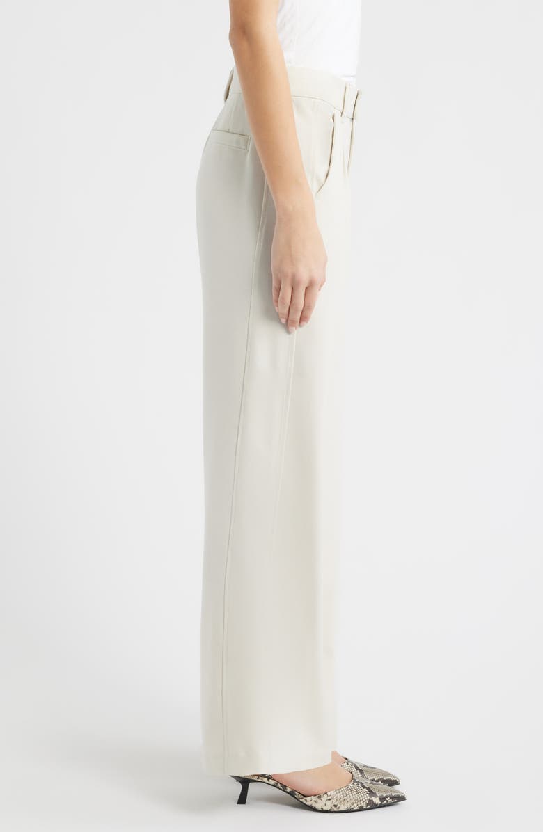 Wit & Wisdom Relaxed Waist Wide Leg Trousers, Alternate, color, Pale Stone