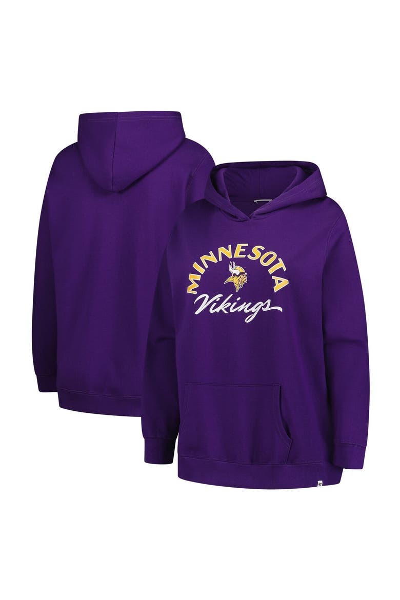 Women's '47 Purple Minnesota Vikings Plus Size Whirlwind Naomi Hoodie, Main, color, Purple