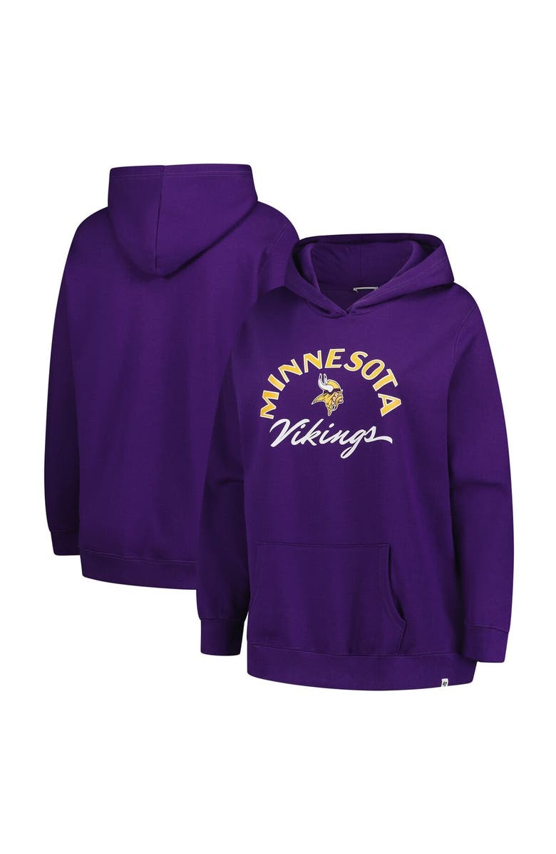 '47 Women's '47 Purple Minnesota Vikings Plus Size Whirlwind Naomi Hoodie, Main, color, Purple