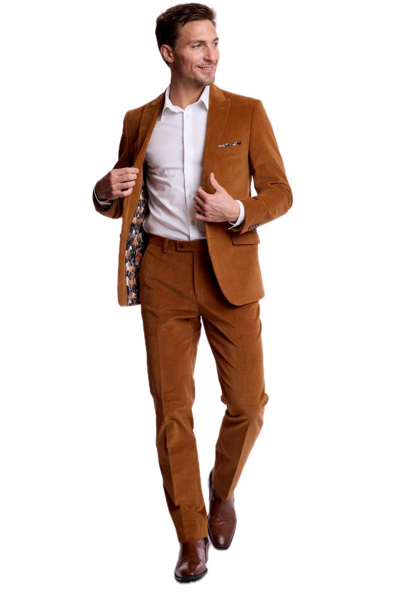 Ashton Slim Peak Jacket, Alternate, color, CARAMEL COFFEE