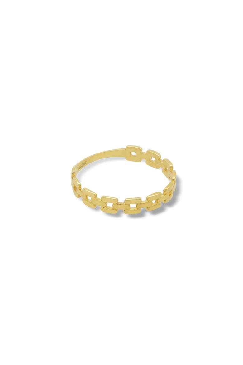 Square Link Ring, Alternate, color, Yellow Gold