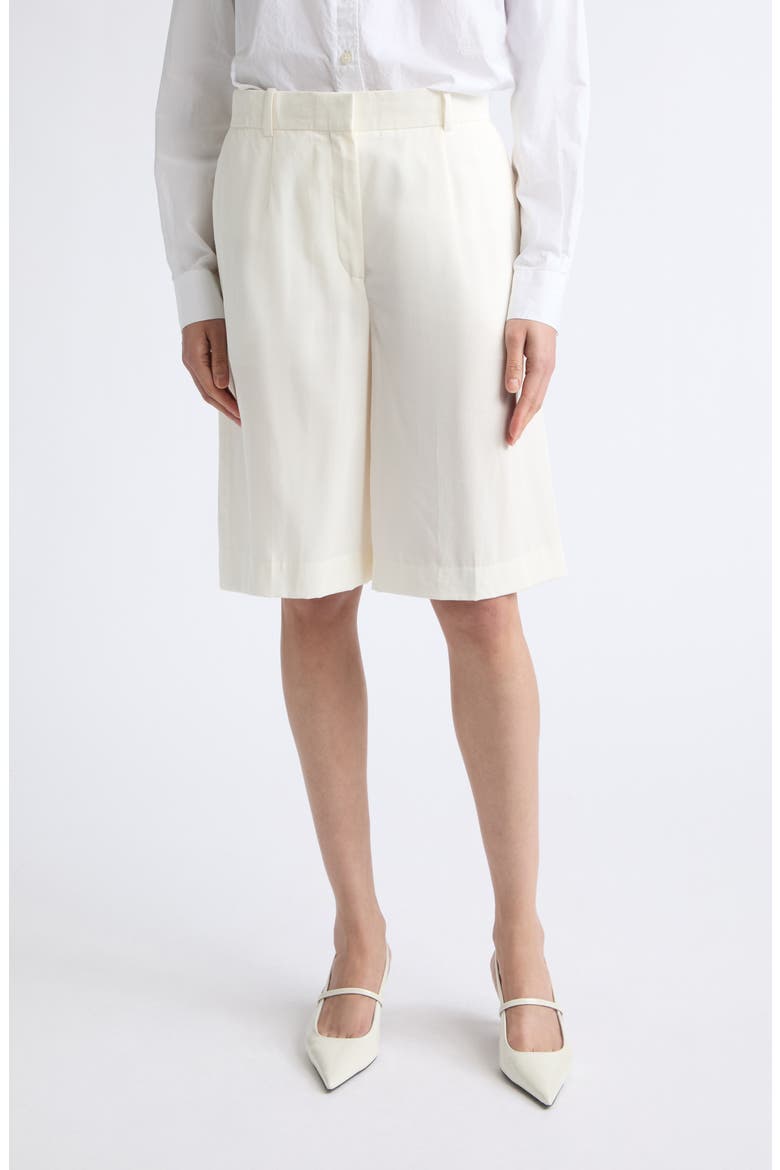 Tailored Wide Leg Shorts, Main, color, ECRU
