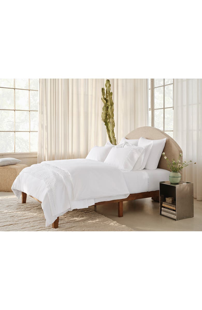 Coyuchi Pescadero Organic Cotton Matelassé Blanket, Alternate, color, Alpine White