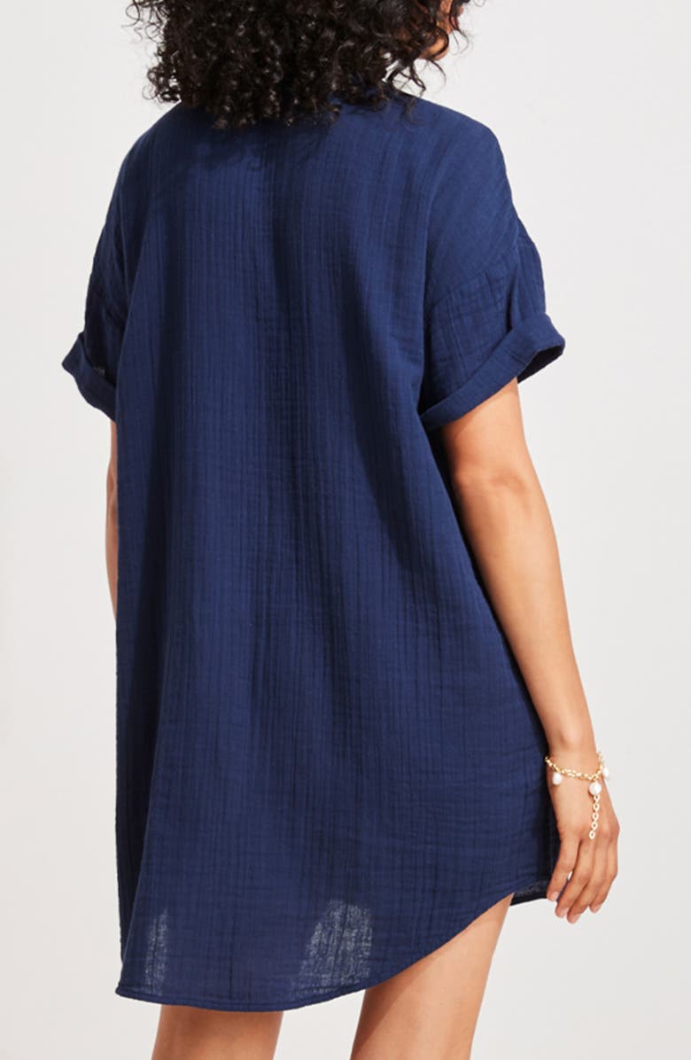 vineyard vines Easy Tunic Minidress, Alternate, color, Deep Bay