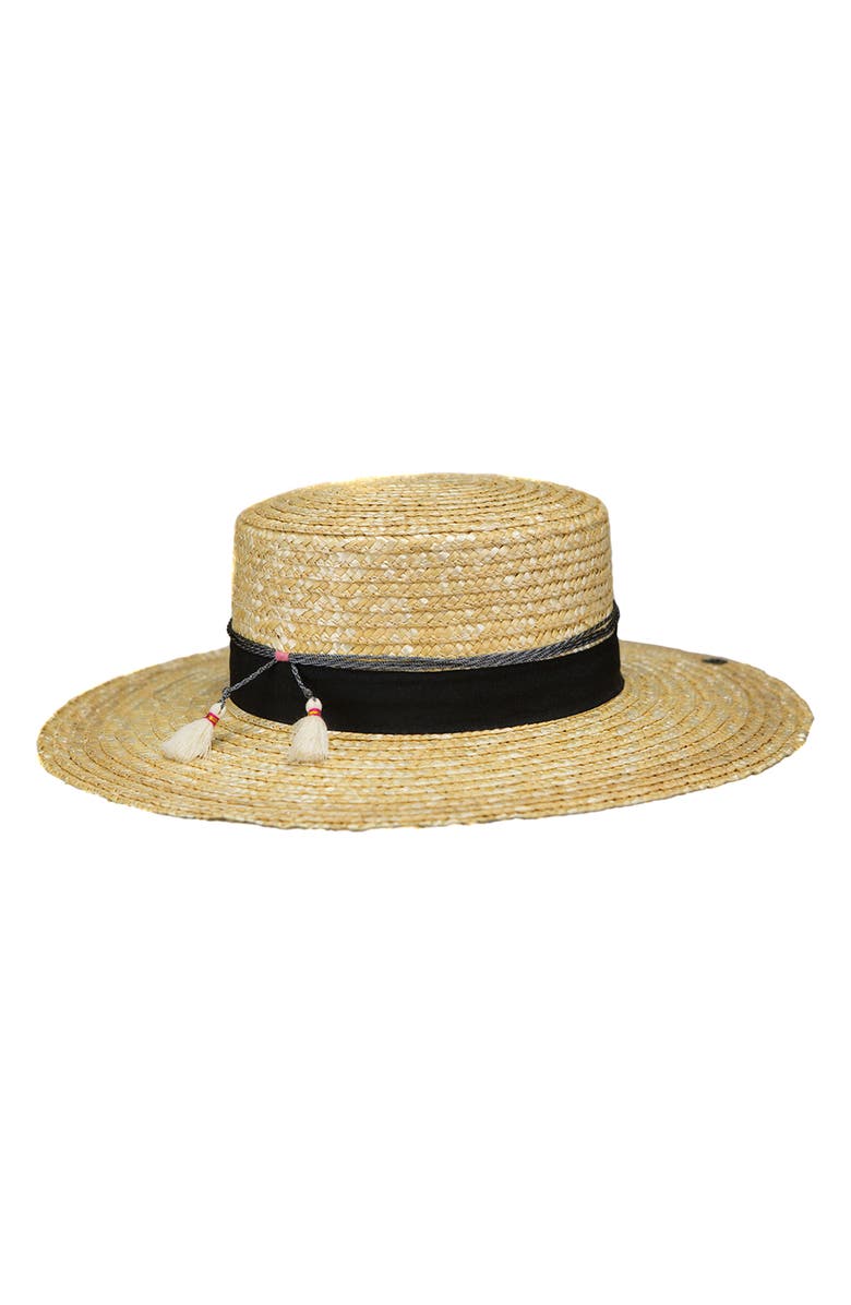 PETER GRIMM Teresa Wheat Straw Resort Hat, Main, color, 
