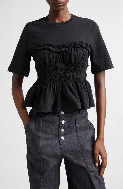Vilde Shirred Peplum T-Shirt