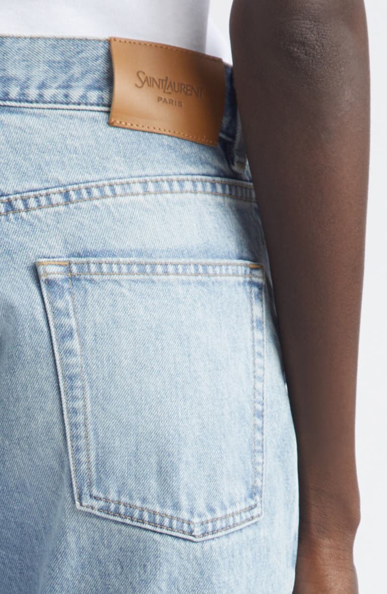 Saint Laurent Relaxed Straight Leg Jeans, Alternate, color, 
