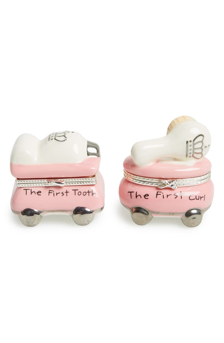 Mud Pie 'Princess' First Tooth & Curl Treasure Box Set, Main, color, Pink