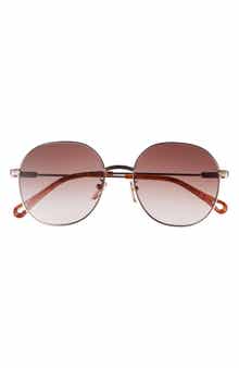 Chloé 57mm Round Metal Frame Sunglasses