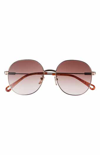 Chloé 57mm Round Metal Frame Sunglasses