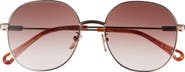 Chloé 57mm Round Metal Frame Sunglasses