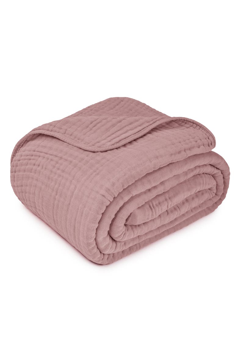 Adult Muslin Blanket, Main, color, Mauve