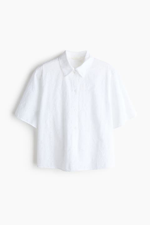 Oversized Broderie Anglaise Shirt