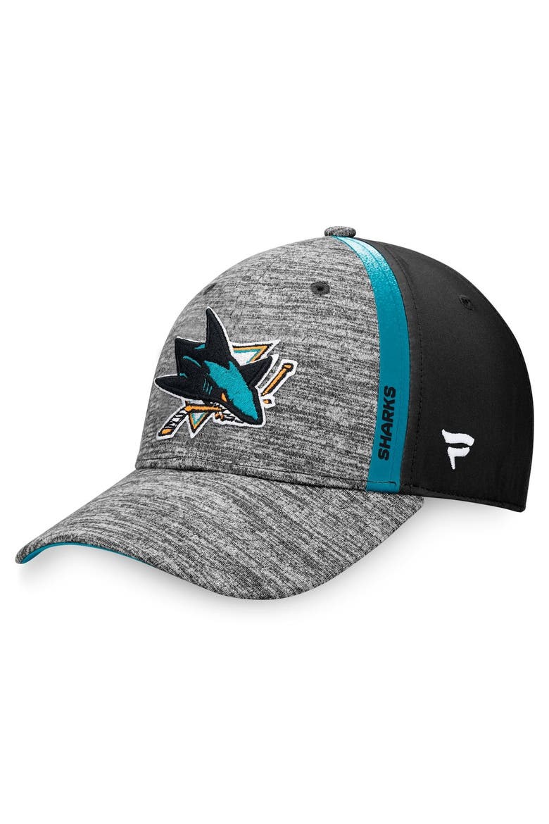 Men's Fanatics Branded Gray/Black San Jose Sharks Defender Flex Hat, Main, color, Black