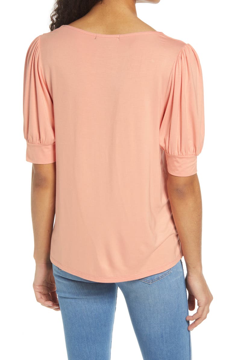 GIBSONLOOK Sweetheart Neck Knit Top, Alternate, color, Peach
