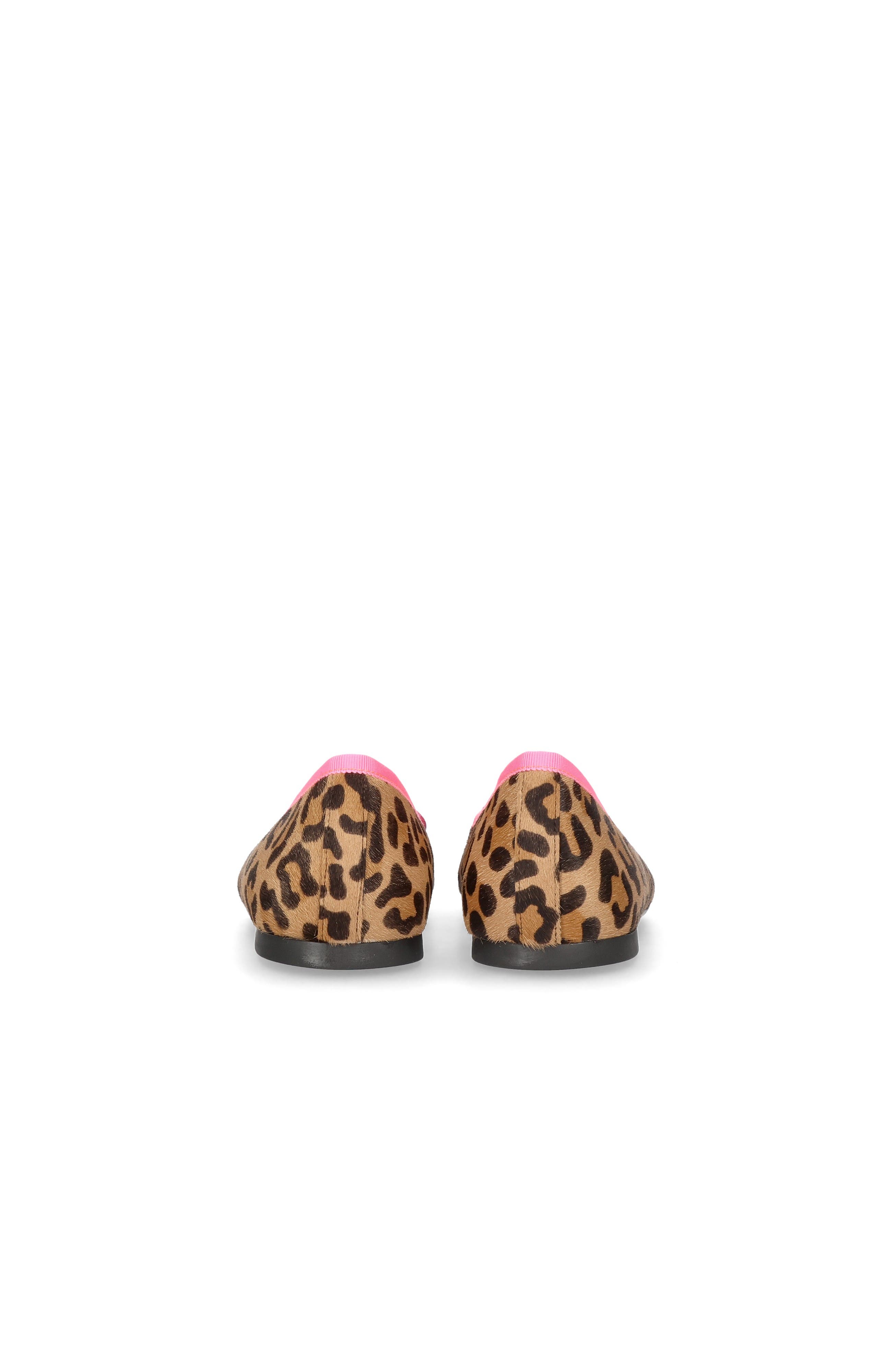 Pretty Ballerinas Round Toe Leopard Ballet Flat, Alternate, color, Black