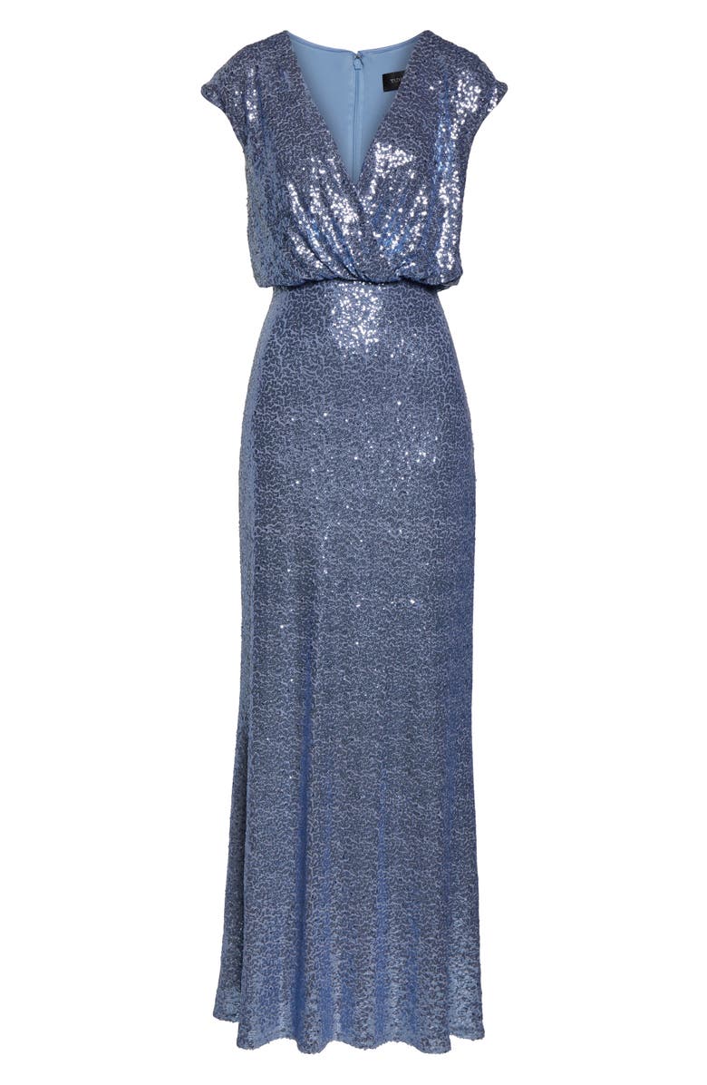 Tadashi Shoji Sequin Blouson Gown, Alternate, color, 
