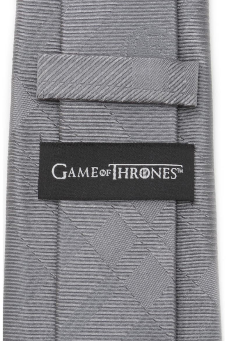 x Game of Thrones Targaryen Dragon Plaid Silk Tie, Alternate, color, GREY
