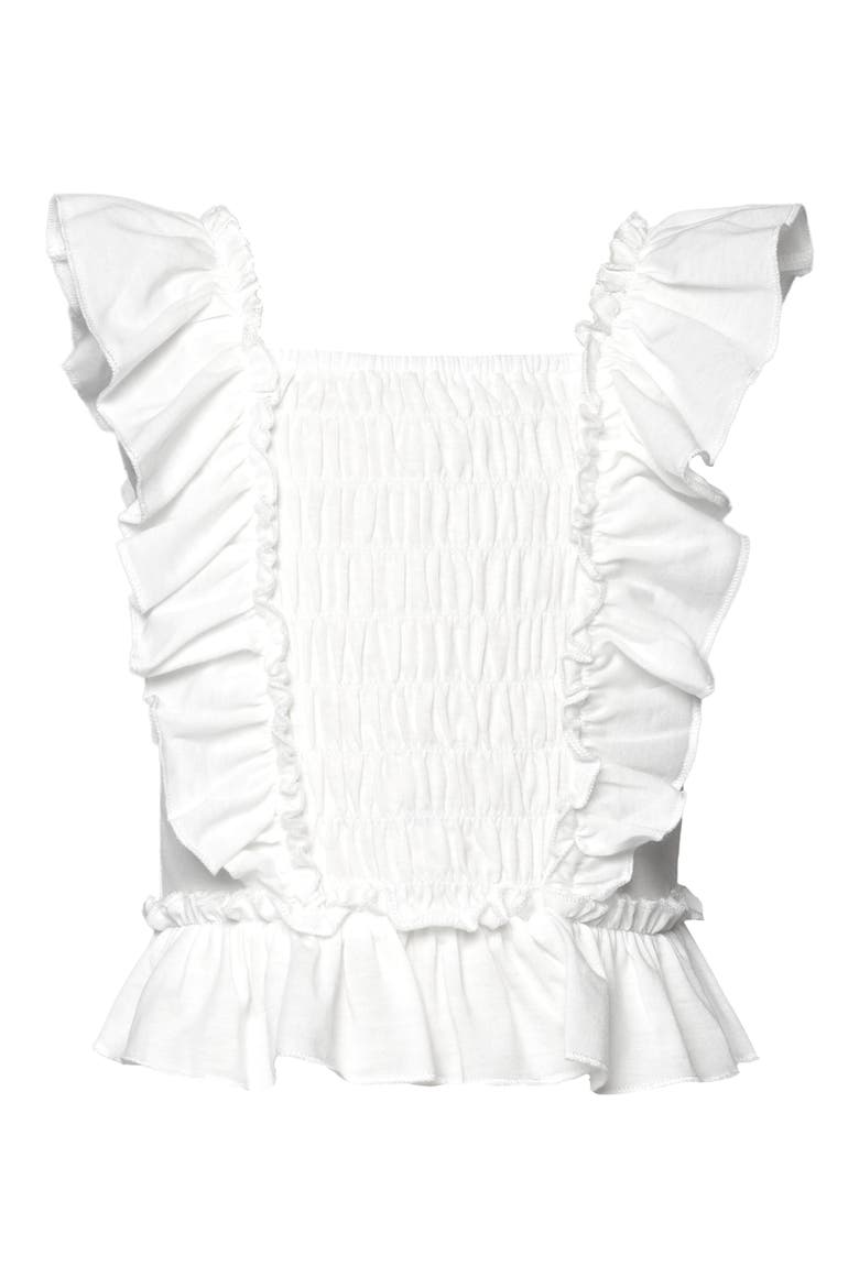 Kids' Ruffle Smocked Top, Main, color, WHITE