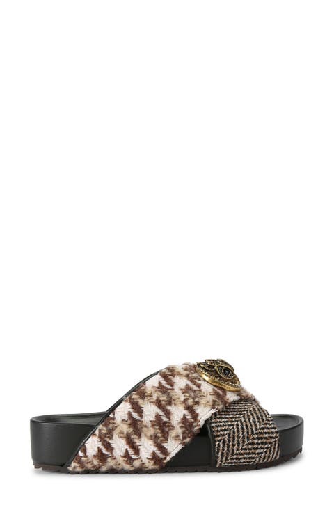 Chelsea Mixed Weave Crisscross Platform Slide Sandal (Women)
