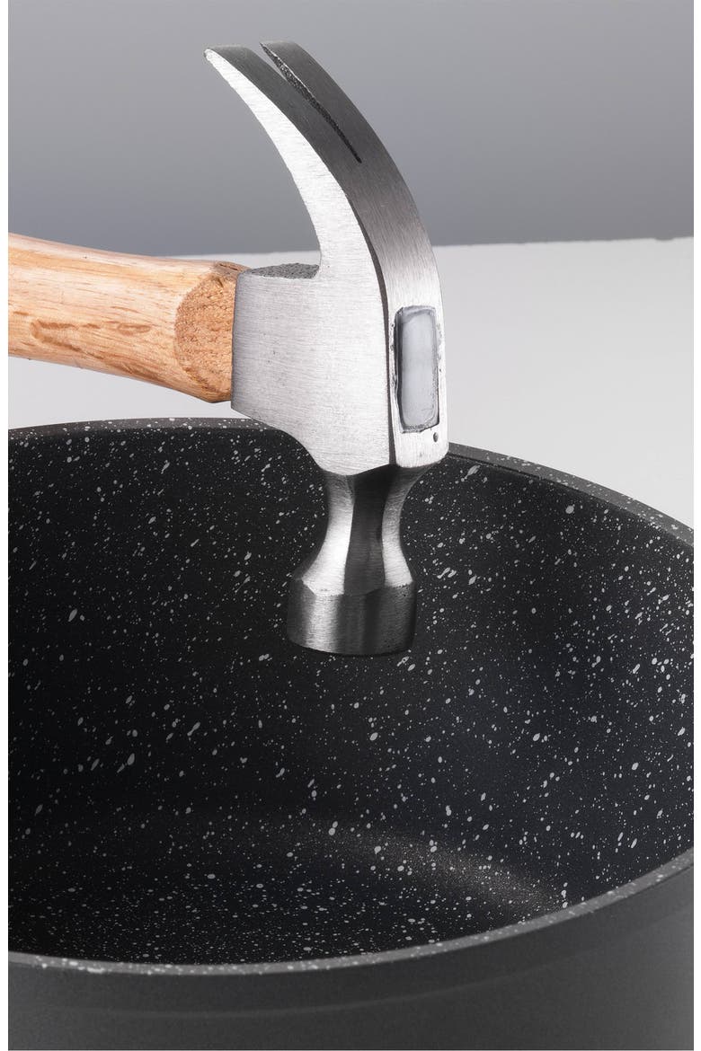 GRANITE Stockpot with Lid 11.4 Qt., Alternate, color, BLACK