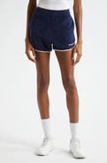 Sporty & Rich Italic Logo Cotton Terry Shorts