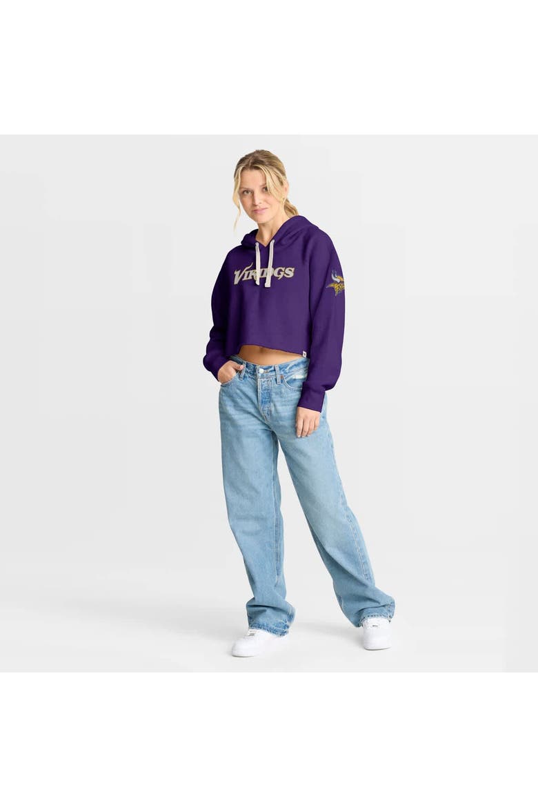 Women's Fanatics Purple Minnesota Vikings Oversized Hometown Heritage Cropped Hoodie, Alternate, color, Purple