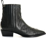 Velez Leather Western Ankle Boots