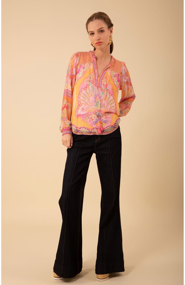 Hale Bob Lucia Chiffon Top, Main, color,