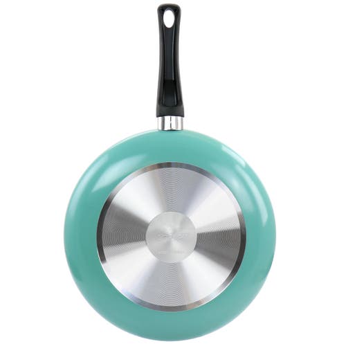 Oster Luneta 11.5 Inch Aluminum Nonstick Frying Pan In Teal In Blue