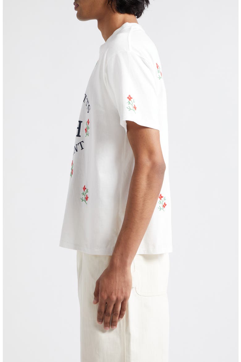 Tournament Embroidered Floral Graphic T-Shirt, Alternate, color, CREAM
