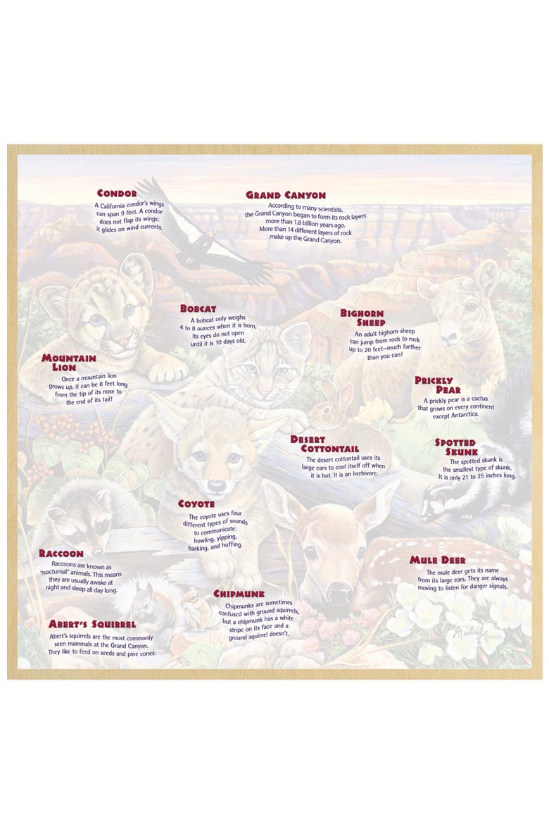 Grand Canyon Wildlife 48pc Wood Puzzle, Alternate, color, Multicolor
