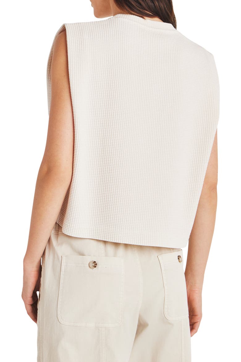 Sleeveless Waffle Knit Shirt, Alternate, color, MOONSTONE