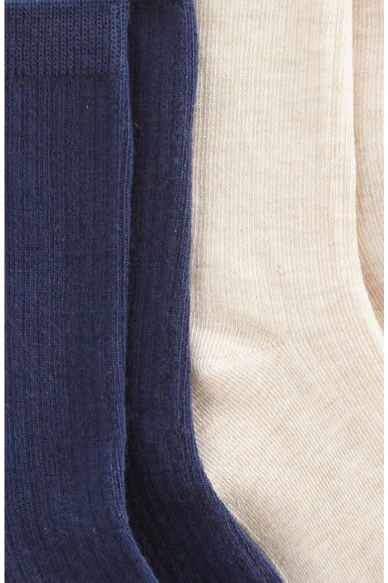 Kids' Assorted 3-Pack Ribbed Crew Socks, Alternate, color, BLACK- MULTI RIBBED PACK