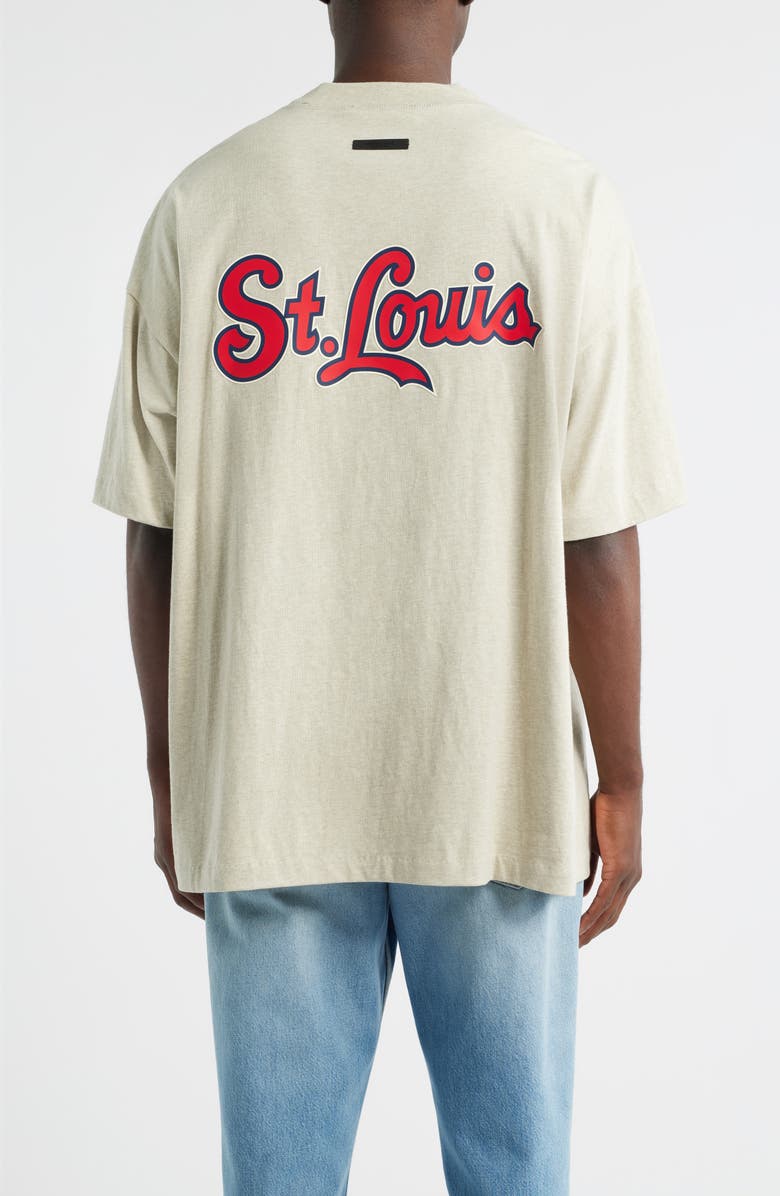 Fear of God Essentials x MLB Cardinals 90s Fit Graphic T-Shirt, Alternate, color, Warm Heather Ivory