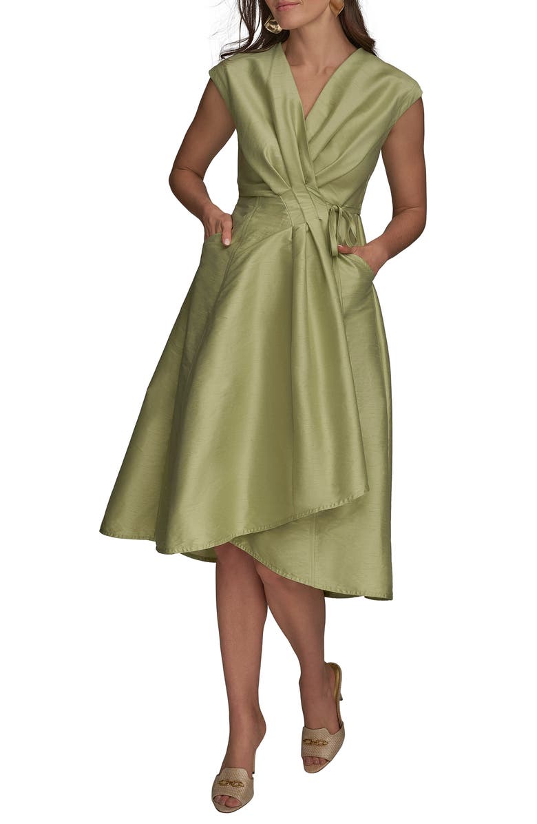 Donna Karan New York Pleated Wrap Dress, Main, color,