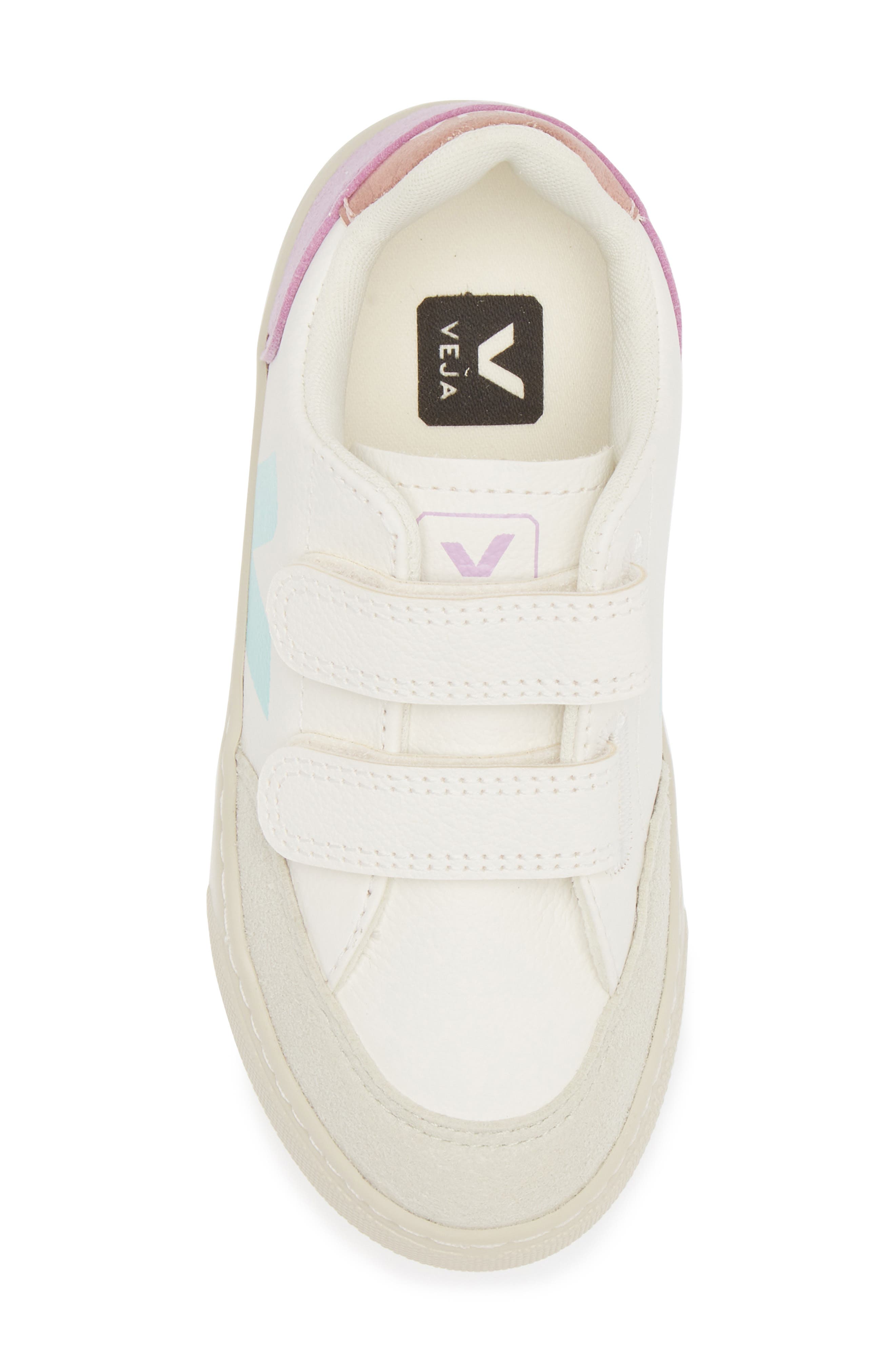 Veja Kids' V-12 Sneaker, Alternate, color, Extra-White/ Multi/ Orchid