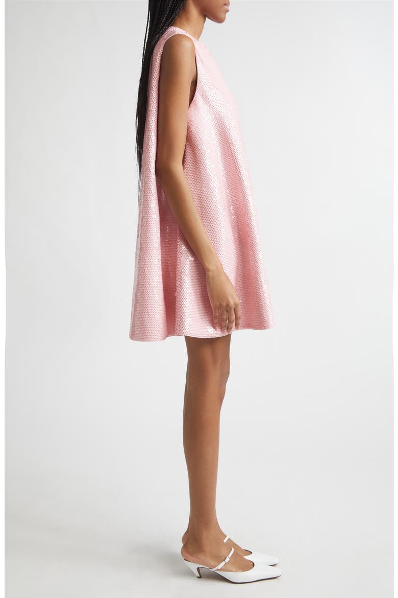 Sequin A-Line Minidress, Alternate, color, BALLET PINK