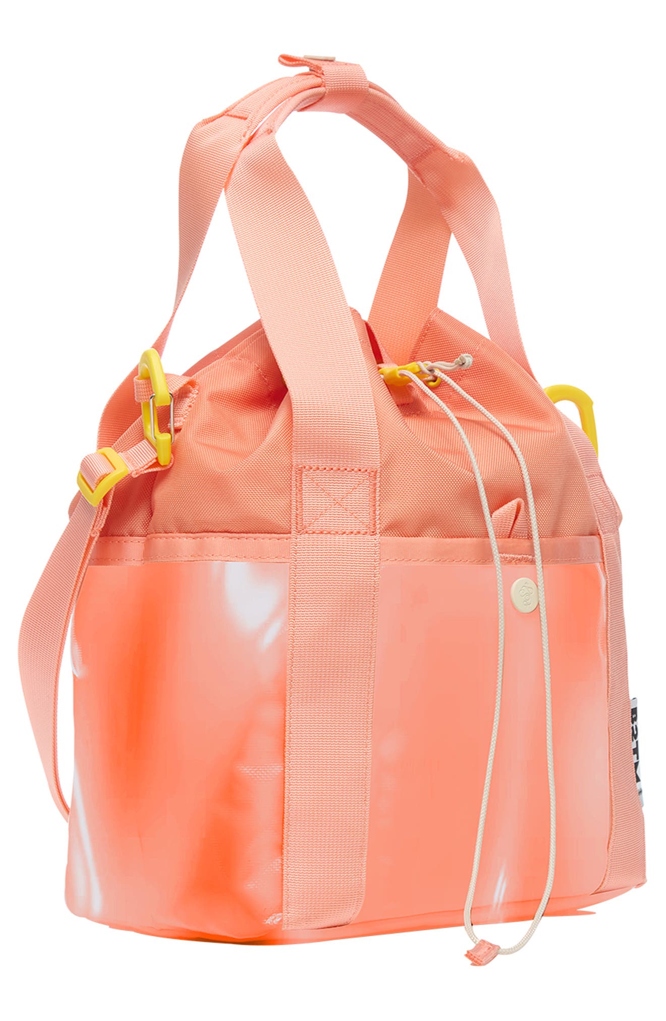 Baboon to the Moon Go-Tote Bucket Bag, Alternate, color, Sunset Coral