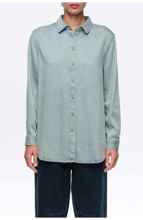 Straight Fluid Denim Shirt