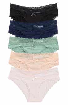 Ahna 5-Pack Lace Low Rise Hipster Panties