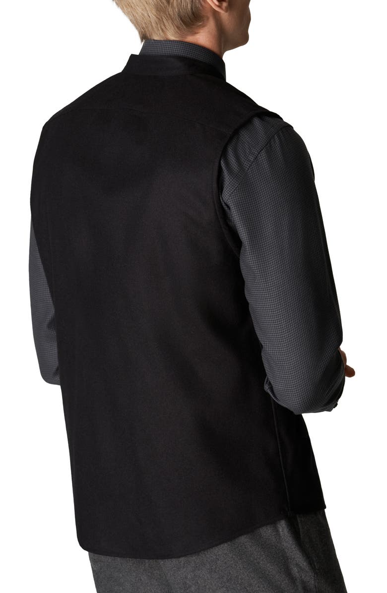 Eton Zip-Up Wool & Cashmere Twill Vest, Alternate, color, 