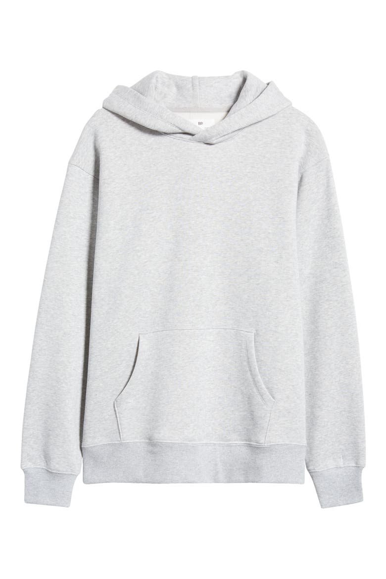 Fleece Hoodie, Alternate, color, GREY SOFT HEATHER