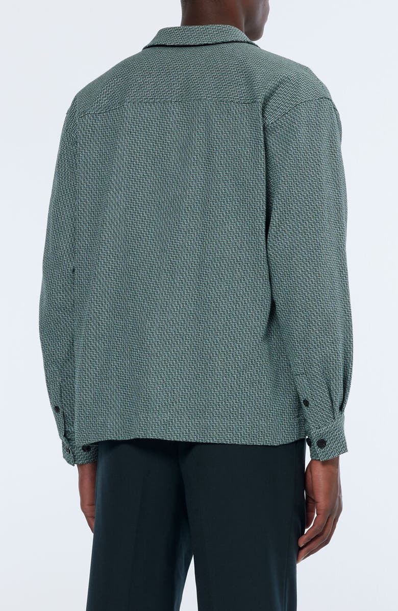 Scotch & Soda Textured Cotton Overshirt, Alternate, color, Amsterdam Green